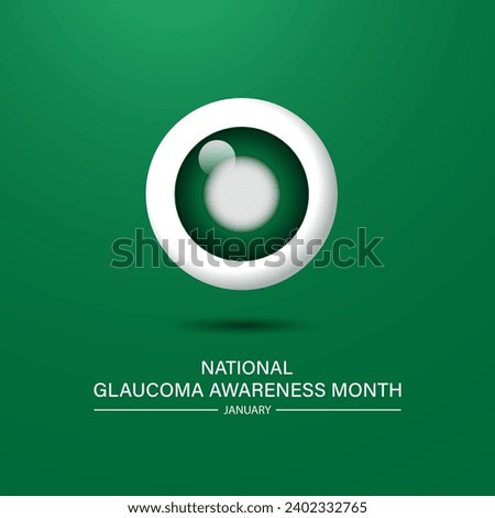 National Glaucoma Awareness Month Background Vector Illustration 