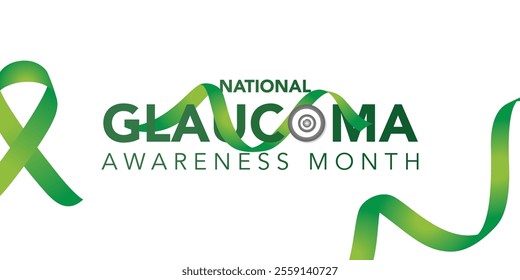 National Glaucoma Awareness month is observed every year in january. January is Glaucoma Awareness Month. Eye health and vision care concept for banner design. Vector illustration.
