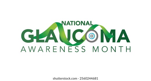 National Glaucoma Awareness month is observed every year in january. January is Glaucoma Awareness Month. Eye health and vision care concept for banner design. Vector illustration.
