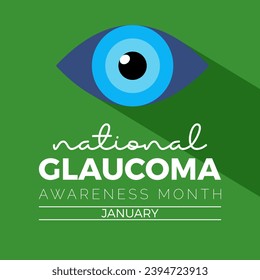 National Glaucoma Awareness Month vector template. Eye Health and Vision Care Concept with Glaucoma Testing and Awareness Campaign. background, banner, card, poster design.