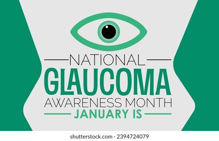 National Glaucoma Awareness Month vector template. Eye Health and Vision Care Concept with Glaucoma Testing and Awareness Campaign. background, banner, card, poster design.