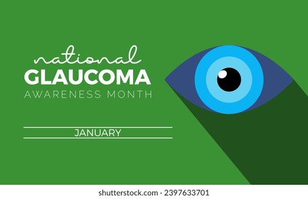 National Glaucoma Awareness Month vector template. Eye Health and Vision Care Concept with Glaucoma Testing and Awareness Campaign. background, banner, card, poster design.