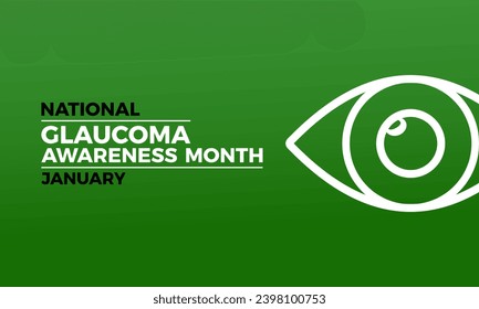 National Glaucoma Awareness Month vector template. Eye Health and Vision Care Concept with Glaucoma Testing and Awareness Campaign. background, banner, card, poster design.