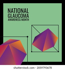 National Glaucoma Awareness Month.Geometric design suitable for greeting card poster and banner