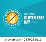 National Gluten Free Day background, banner, poster, card. Vector illustration design.