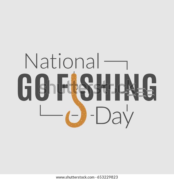 National Go Fishing Day Logo Vector 스톡 벡터(로열티 프리) 653229823 Shutterstock