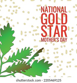  National Gold Star Mother’s Day. Design Suitable For Greeting Card Poster And Banner