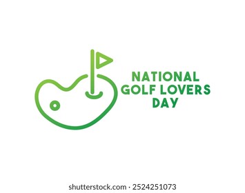 National Golf Lovers Day. Gradient colors. Eps 10.