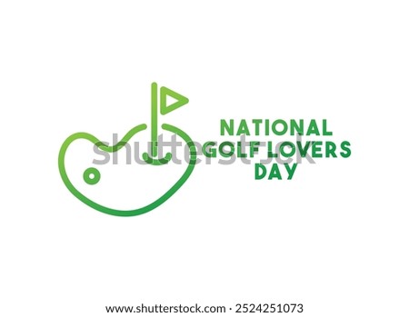 National Golf Lovers Day. Gradient colors. Eps 10.