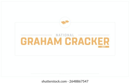 Projeto do Dia Nacional Graham Cracker em fundo branco, Projeto tipográfico do Dia Nacional Graham Cracker, Projeto vetorial do Dia Nacional Graham Cracker, Dia Nacional Graham Cracker
