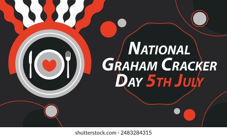 National Graham Cracker Day vector banner design. Happy National Graham Cracker Day modern minimal graphic poster illustration.