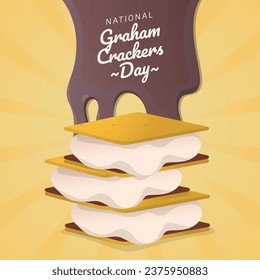 National Graham Crackers Day design template good for celebration usage. graham crackers vector illustration. vector eps 10. flat design.