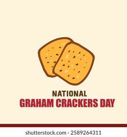 National Graham Crackers Day Vector. flat design. story design. flat illustration. simple and elegant