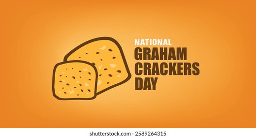 National Graham Crackers Day Vector. flat design. story design. flat illustration. simple and elegant