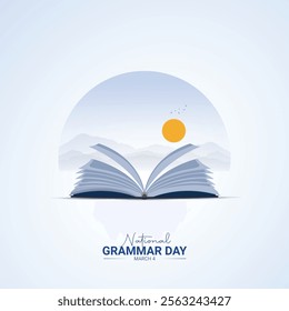 National Grammar Day Creative Design. Grammar day Poster, vector, illustration, March 4.