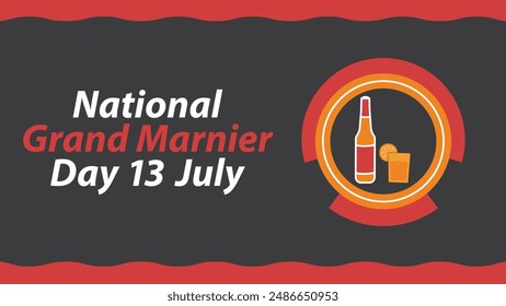 National Grand Marnier Day vector banner design illustration