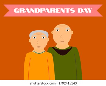 National grandparents day flat design