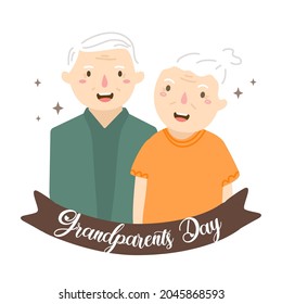 National grandparents' day flat design
