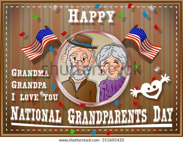 Download National Grandparents Day Greeting Card Vector Stock Vector Royalty Free 315605420