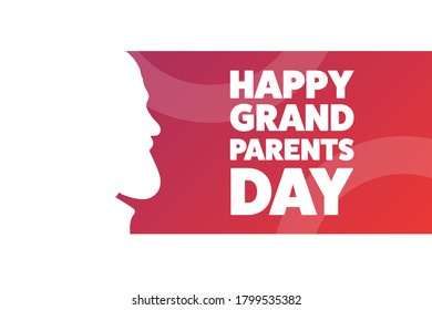 National Grandparents Day. Holiday concept. Template for background, banner, card, poster with text inscription. Vector EPS10 illustration