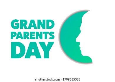 National Grandparents Day. Holiday concept. Template for background, banner, card, poster with text inscription. Vector EPS10 illustration