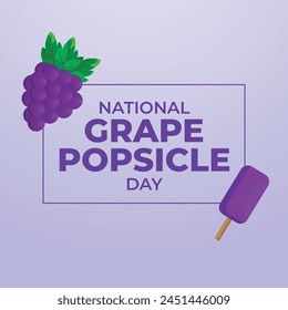 National Grape Popsicle Day design template. grape vecto. popsicle image. vector eps 10. flat design.