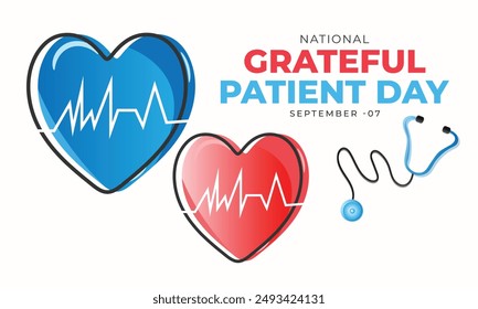 National Grateful Patient Day. background, banner, card, poster, template. Vector illustration.