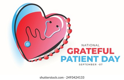 National Grateful Patient Day. background, banner, card, poster, template. Vector illustration.