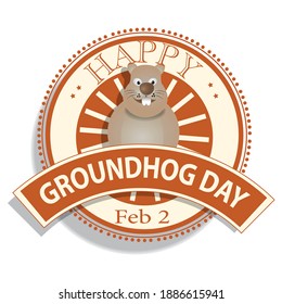 National Groundhog Day Sign and Badge