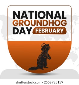 
NATIONAL GROUNDHOG DAY Vector Illustration for post background