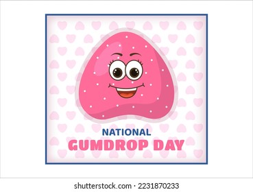 National Gumdrop Day on February 15 with Holiday of Delicious Sweets for Children in Flat Cartoon Background Hand Drawn Templates Illustration