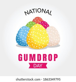 National Gumdrop Day Vector Illustration. Suitable for greeting card poster and banner