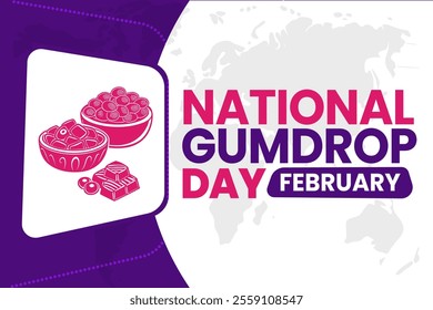 NATIONAL GUMDROP DAY Vector Illustration background