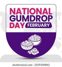 NATIONAL GUMDROP DAY Vector Illustration for post background