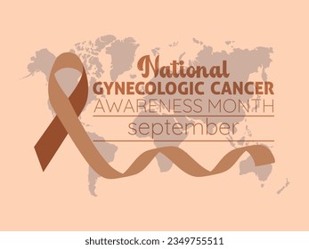 National Gynecologic Cancer Awareness Month Advocates for Awareness, Early Detection, and Support. Women's Health vector illustration banner template.