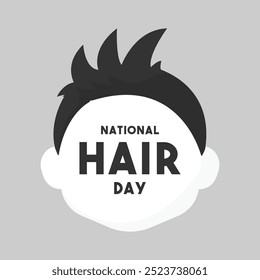 National Hair Day. Flat design vector. Eps 10.