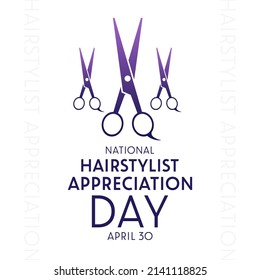 National Hairstylist Appreciation Day April 30 Stock Vector (Royalty ...