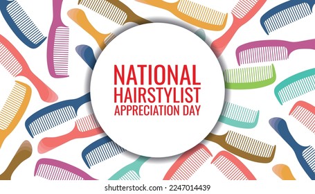 National Hairstylist Appreciation Day.Design suitable for greeting card poster and banner