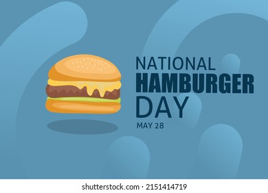 National Hamburger day May 28 vector illustration, suitable for web banner or card