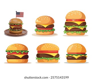 national hamburger day vactor art