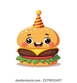 national hamburger day vactor art ikon and white backgrount