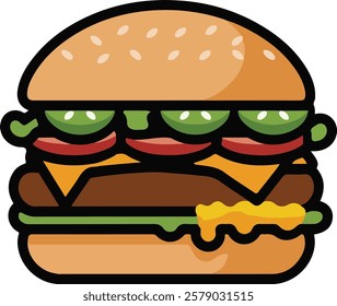 national hamburger day vactor art ikon and white backgrount