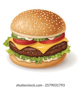 national hamburger day vactor art ikon and white backgrount