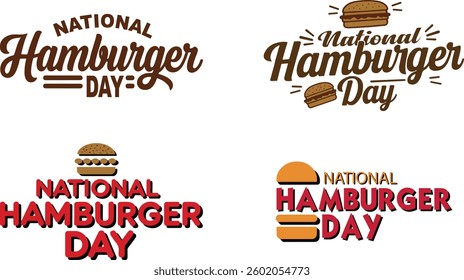 National Hamburger Day vector art illustration