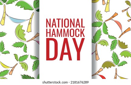 Día Nacional de la Hamaca. Diseño adecuado para carteles y pancartas de tarjetas de felicitación