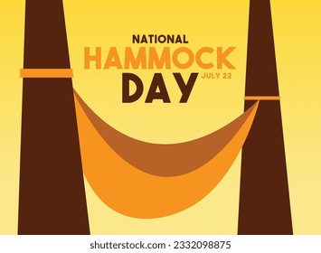 National Hammock Day. July 22. Eps 10.