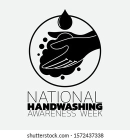 National Hand washing Awareness Week icon logo vector