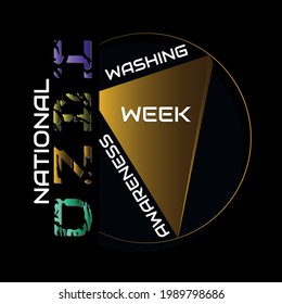 National Hand Washing Awareness Week. Geometric design suitable for greeting card poster and banner