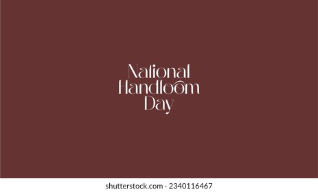 National Handloom Day - Vector Artwork