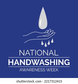 National Handwashing awareness week in December .Vector illustration. banner, poster, vector art.